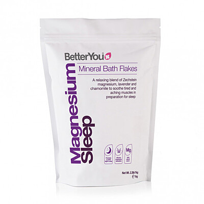 BetterYou Magnéziové (Horčíkové) vločky do kúpeľa - pre lepší spánok, 1 kg