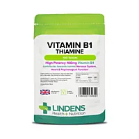 LINDENS Health + Nutrition Vitamín B1 (Tiamín) 100 mg, 100 tabliet
