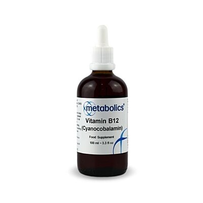 Metabolics Tekutý vitamín B12 (Cyanocobalamin), vegan kapky 100 ml