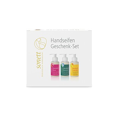 Sonett Přírodní dárková sada mýdel na ruce, 3 x 110 ml