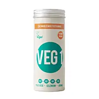 Multivitamín VEG1 s príchuťou pomaranč, žuvacie tablety 180 ks