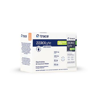 Trace Minerals ZeroLyte – Elektrolyty na báze sodíka (Slaný citrus), 30 sáčků