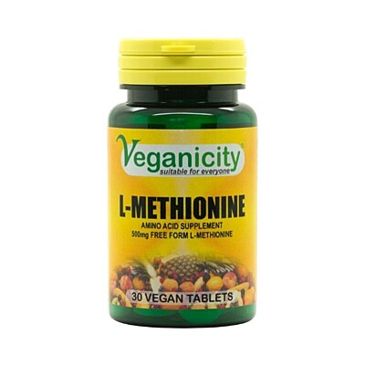 Veganicity L-Methionine 500mg, 30 vegan tabliet