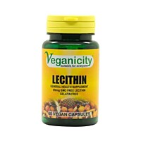 Veganicity sójový lecitín 550mg - zdroj cholínu a inozitolu, 60 vegan kapsúl