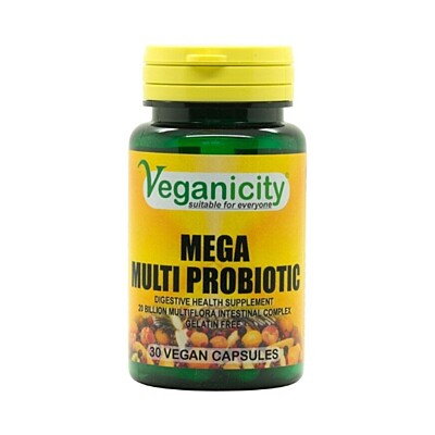 Veganicity Mega Multi Probiotic - 20 miliárd prospešných baktérií, 30 kapsúl