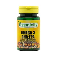 Veganicity Omega-3 DHA:EPA 500mg - olej z mořských řas, 60 vegan kapslí