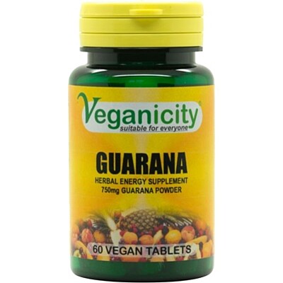 Veganicity Guarana 750 mg, 60 vegan tabliet