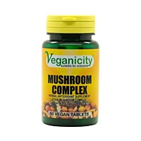  Veganicity Hubový komplex - Reishi, Cordyceps, Shiitake a Maitake, 60 tabliet