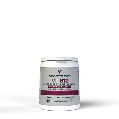 Vegetology Vitamín B12 1000µg (Cyanocobalamin) s postupným uvoľňovaním 60 tabliet