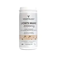 Vegetology Vegan Lion's Mane (Korálovec ježatý) 2000 mg + B-Komplex, 60 kapsúl  