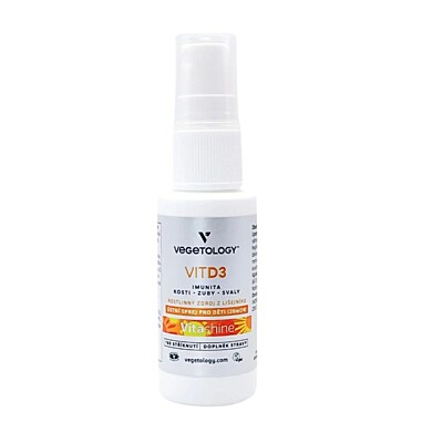 Vegetology Vit D3 Vitashine v spreji, 1000IU, 20 ml