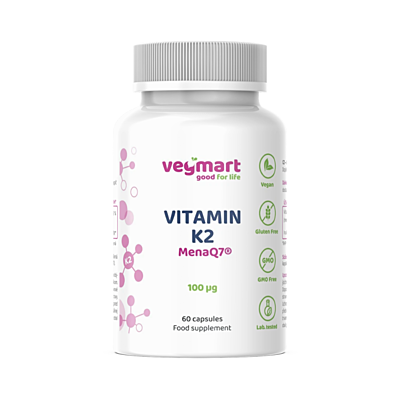 Vegmart MenaQ7® Vitamín K2 MK-7 100 μg, 60 kapslí