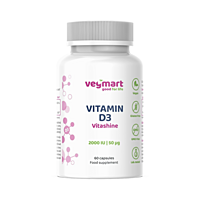 Vegmart Vitashine Vitamín D3 2000 IU, 60 kapsúl